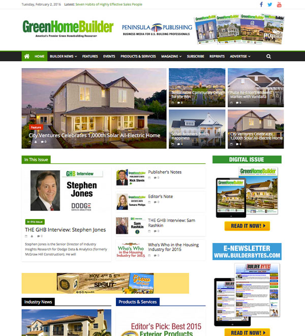 green home builder mag