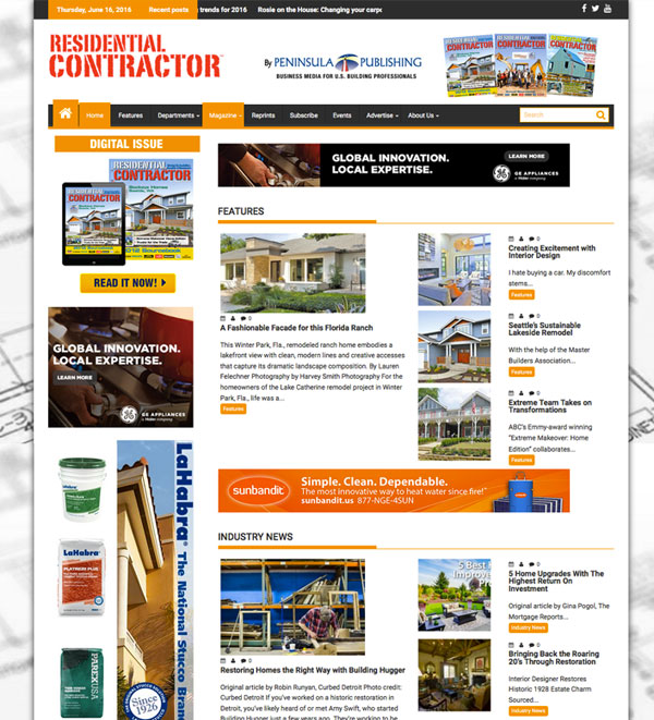 residential contractor website